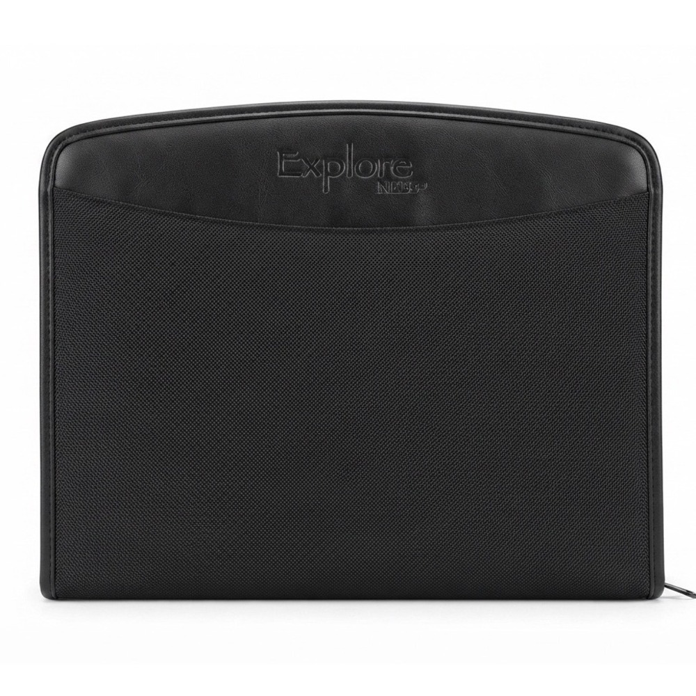 Leed's Explore NEBC Black Ballistic Nylon Zip Around Portfolio Organizer Case